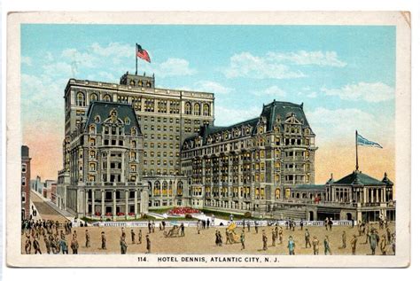 Hotel Dennis Atlantic City Nj Postcard Post Mark 1924 Ac52 Etsy
