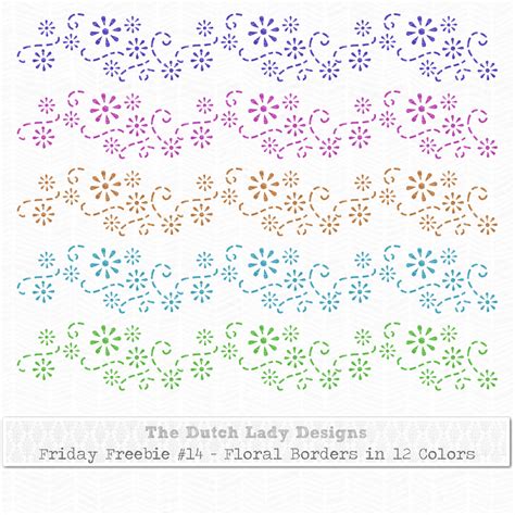 Freebie Fridays 14 Floral Borders The Dutch Lady Designs