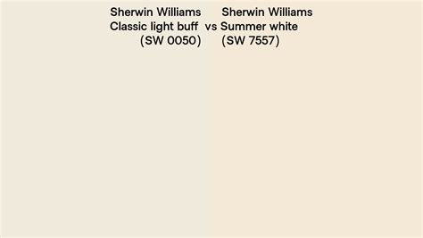 Sherwin Williams Classic Light Buff Vs Summer White Side By Side Comparison