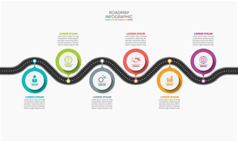 Premium Vector Presentation Business Road Map Infographic Template