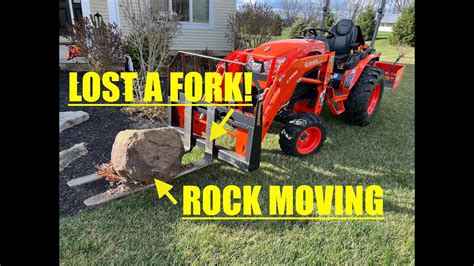 Move Heavy Rocks With Ease Kubota Lx2610 In Action Youtube