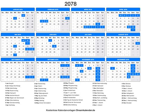 Kalender 2078
