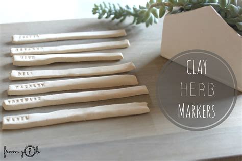 From Gardners 2 Bergers Diy Clay Herb Markers