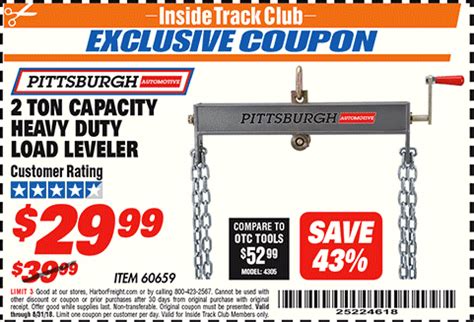 Get 10% off your entire purchase when you open a new account. Harbor Freight 2 Ton Engine Hoist Coupon 2020 : Pittsburgh ...