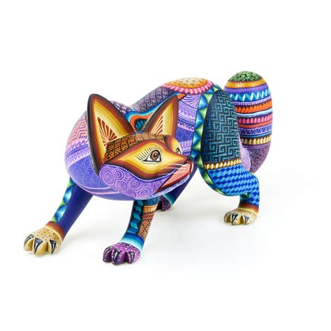 Fantastic Fox Oaxacan Alebrije Wood Carving Viva Mexico Fine