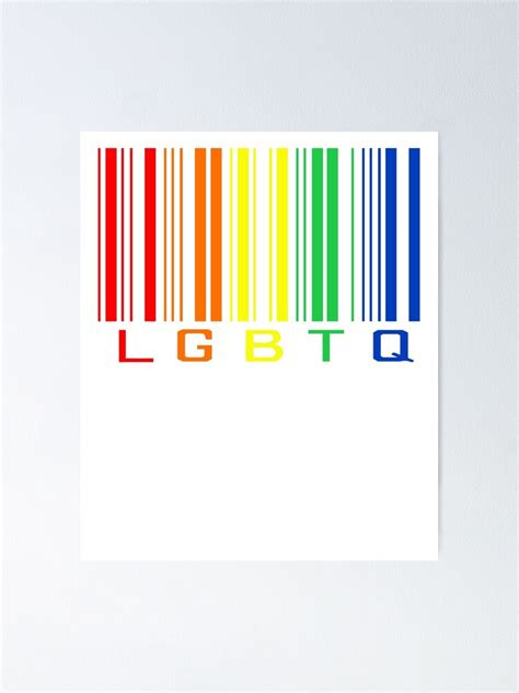Lgbtq Pride Rainbow Barcode Poster By Thatmerchstore Redbubble