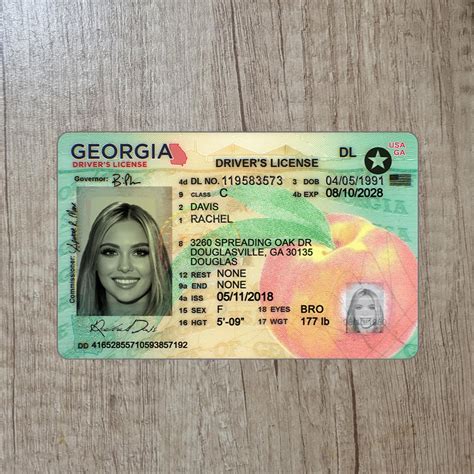 Reliable Georgia Driver License Template