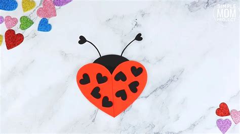 Free Printable Heart Shaped Ladybug Craft Simple Mom Project