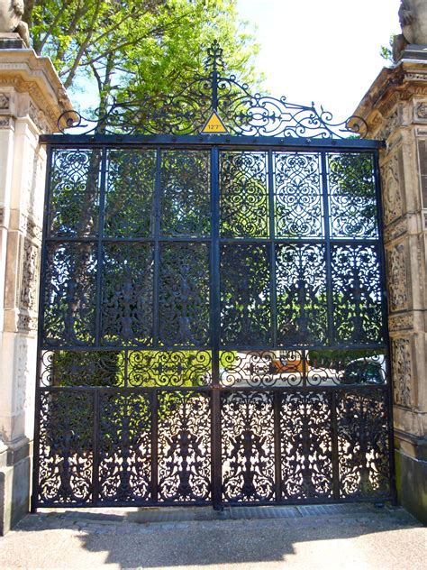 Wrought Iron Gates Outside The Hatfield House 16th Century Garden