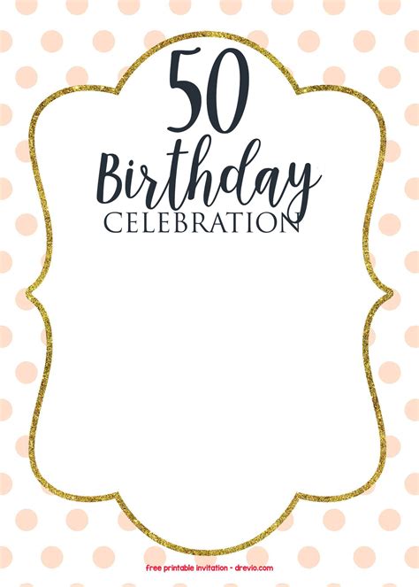 50th Birthday Invitations Online Download Hundreds Free Printable