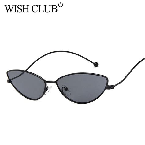 Wish Club Sunglasses Women Cat Eye Luxury Brand Designer Sun Glasses For Ladies Retro Vintage