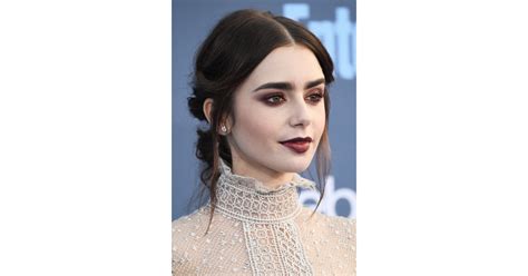 Lily Collins Makeup And Hair At 2017 Critics Choice Awards Popsugar