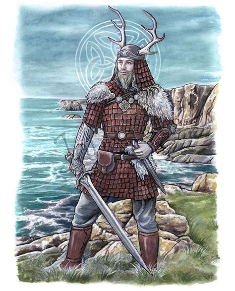 Celtic Warrior Original Illustration Original Art Celts Etsy