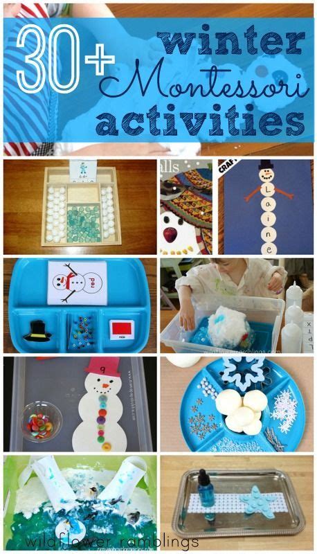 Exercises and activities for twos, threes, and fours; Montessori Winter Activities | Montessori activities ...