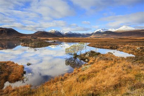 Autumn At Lochan Na H Achlaise Landscape Scotland Natural Landmarks