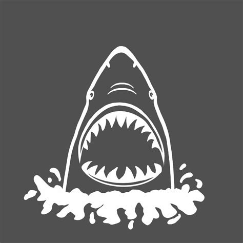 Jaws Shark Decal Shark Ts Jaws Car Sticker Shark Decal Etsy