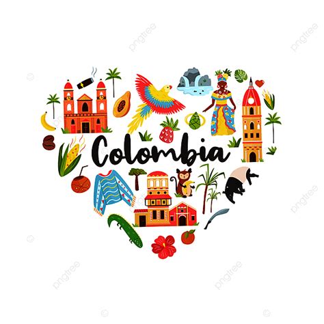 Bright Map Colombia Travel Banner Vector Image On Vectorstock Artofit