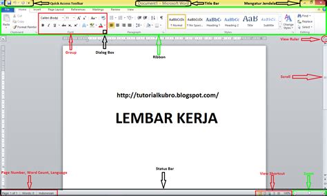 Bagian mesin tik penting kita ketahui terlenih dahulu sebelum memulai mengetik. Bagian-Bagian di Halaman Kerja Microsoft Word 2010 ...