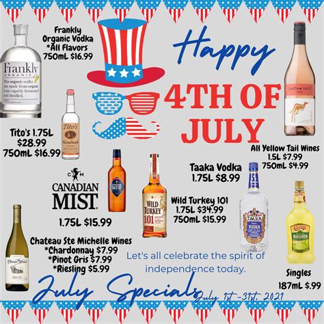 Celebrating 4th Of July Specials All Liquor Warehouse
