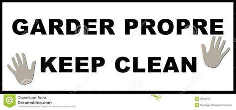 Keep Clean Sign Cartoon Vector 22963777
