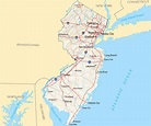Large map of New Jersey state with highways and major cities | Vidiani ...