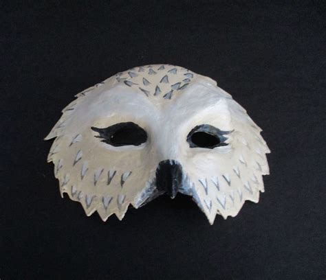 White Owl Mask Eagle Owl Owl Mask Bird Wearable Paper Mache Owl