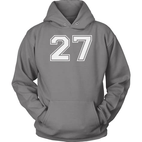 Vintage Sports Jersey Number 27 Hoodie For Fan Or Player 27 Vintage
