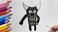 How To Draw Black From Rainbow Friends ROBLOX - YouTube