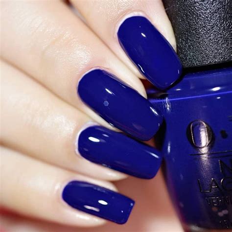 Stunningly Uniformed Nail Art Is A Stroke Away With This Dark Navy Blue Creme Polish Collection
