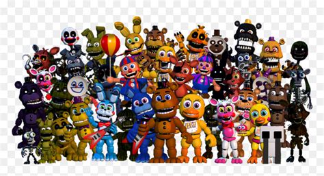 Fnaf All Animatronics Png Png Download Five Nights At Freddys