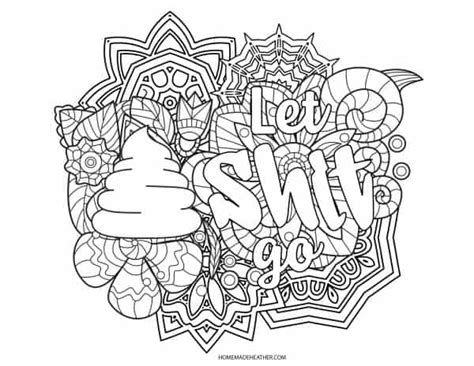 Free Adult Swear Word Coloring Pages Homemade Heather Swear Words