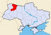 Map of Ukraine Political Simple Oblast Rivne - MapSof.net