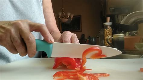 Farberware Ceramic Chef Knife Sharp Fits Hand Youtube