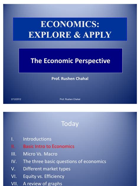 The Economic Perspective Pdf Microeconomics Economics