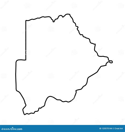 Botswana Outline Map Vector Illustration CartoonDealer Com 180269988