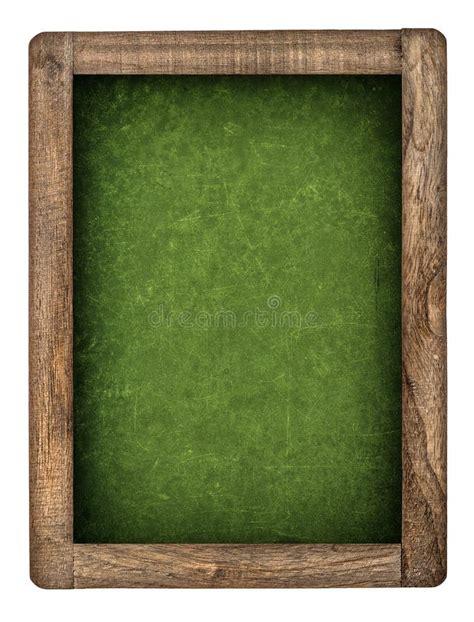 Vintage Green Chalkboard With Wooden Frame Stock Image Image Of Draw