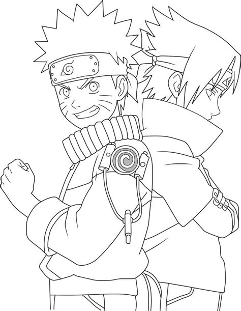 Naruto And Sasuke Coloring Pages