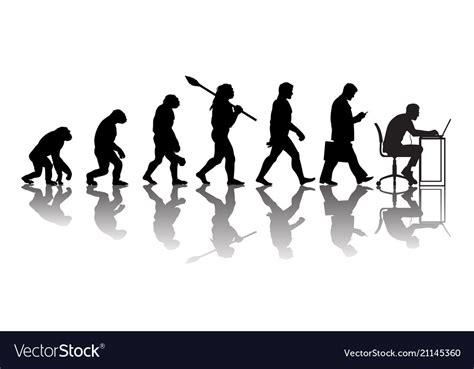 Theory Of Evolution Of Man Royalty Free Vector Image