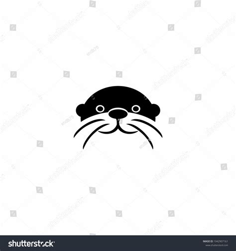 オッターヘッドのロゴアイコンデザインベクターイラスト のベクター画像素材（ロイヤリティフリー） 1942907161 Shutterstock