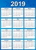 2019 Yearly Calendar Printable | Yearly calendar template, Printable ...