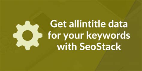 Posts about allintitle written by gewinter. How to get allintitle and allinurl data for keywords using ...