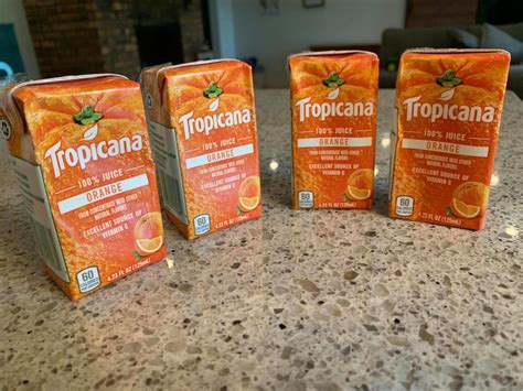 Pack Of 44 Tropicana 100 Orange Juice Boxes