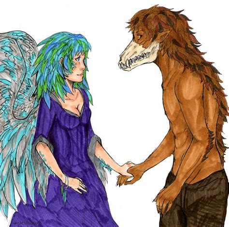 Wolfboy And Birdgirl By Karuhichan359 On Deviantart