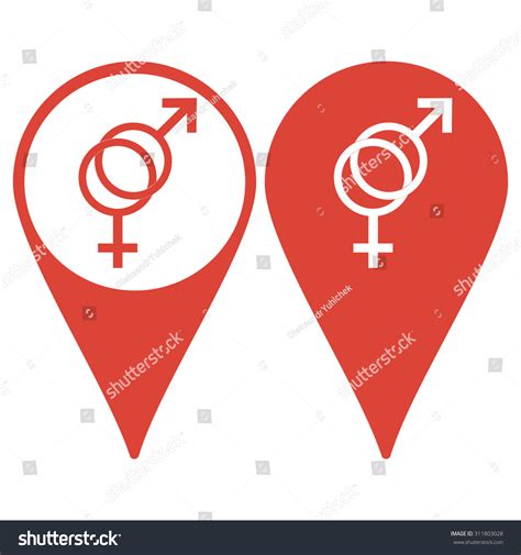 Map Pointer Male Female Sex Symbol Stock Vector Royalty Free 311803028 Shutterstock