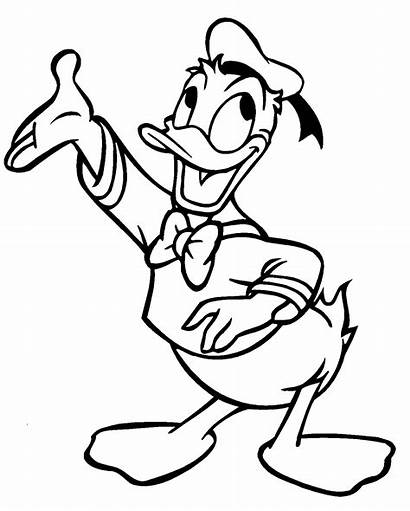 Duck Donald Coloring Sheets Pages Disney Sheet