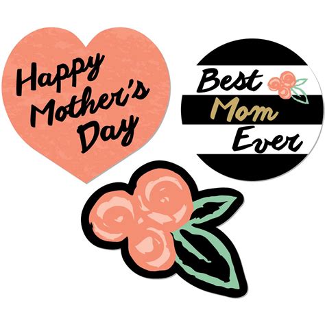 Best Mom Ever 24 Diy Shaped Mothers Day Cut Outs Bigdotofhappiness