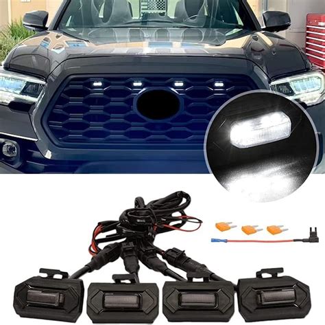 Buy 4 Pcs Led Grille Lights With Fuse Tacoma Front Grille Lamp Trd Off