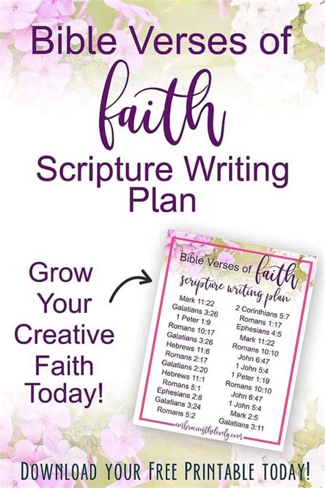 These Bible Verses Of Faith Scripture Writing Plan
