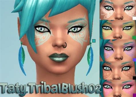 Taty Tribal Blush 02 • Sims 4 Downloads The Sims Sims Cc Sims 3