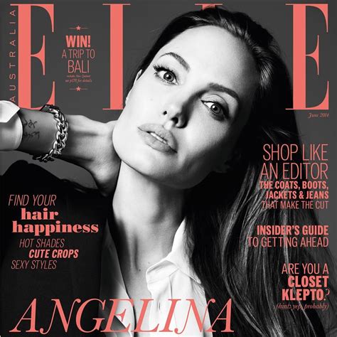 Angelina Jolie For Elle Australia June 2014 Elle Magazine Angelina